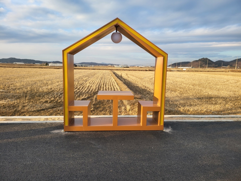 은행나무길 경관조명 옥외용벤치 납품 및 설치